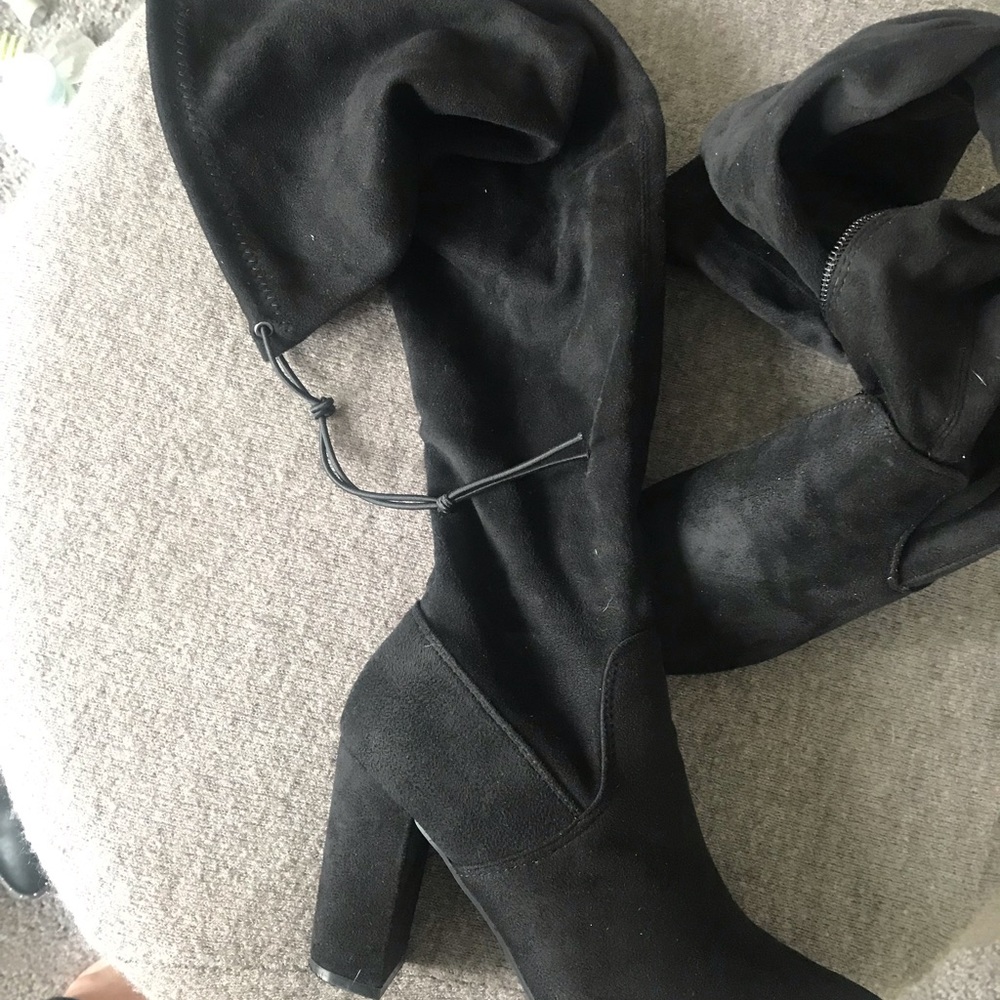 Over the knee heeled boots